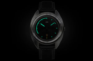 MHD AGT BLACK EDITION - stainless steel mens automatic 24 jewel mechanical miyota movement watch- black leather rally strap - MHD watches