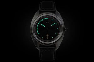 MHD AGT BLACK EDITION - stainless steel mens automatic 24 jewel mechanical miyota movement watch- black leather rally strap - MHD watches