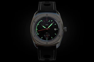 MHD Streamliner black dial watch with luminouse dial and hands 